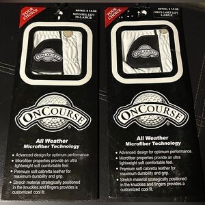 2-OnCourse All Weather Golf Gloves
Men’s 1- left Large, 1- M-L